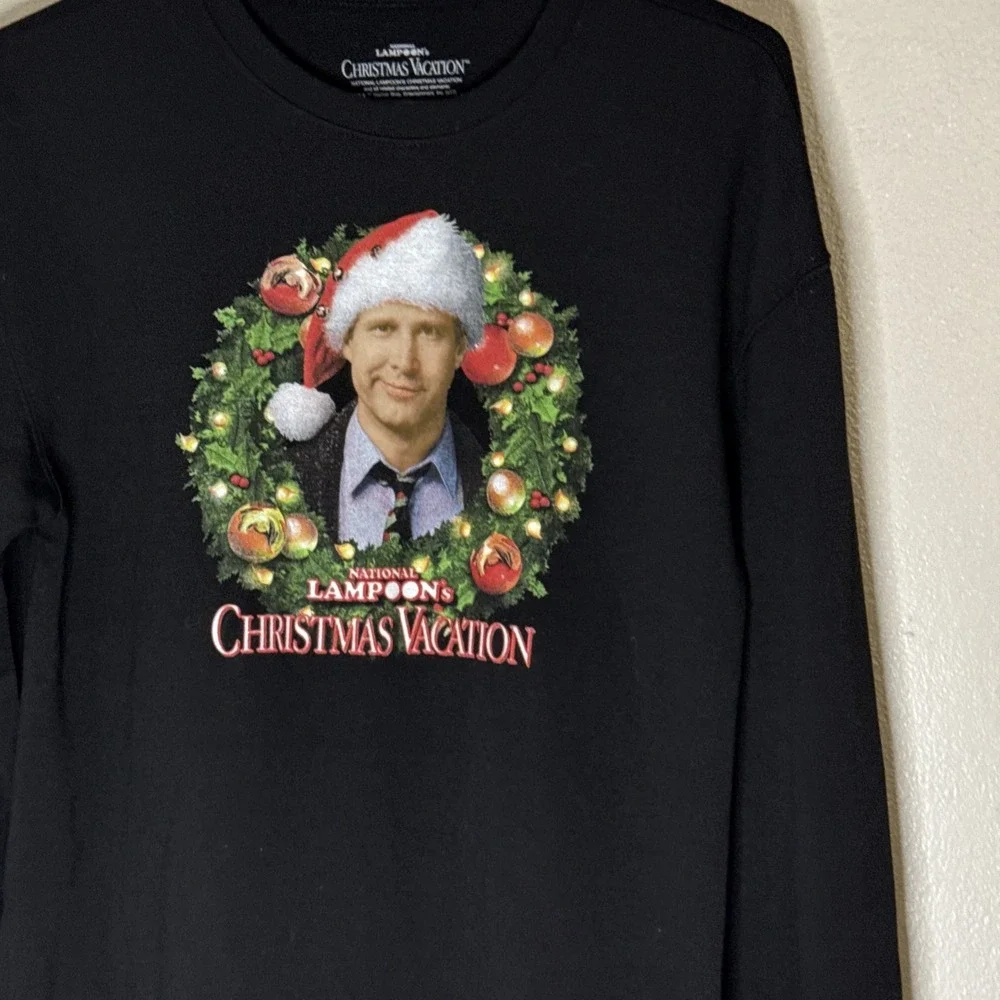 National Lampoon's Christmas Vacation Black‎ Sweatshirt Women's Small Clark